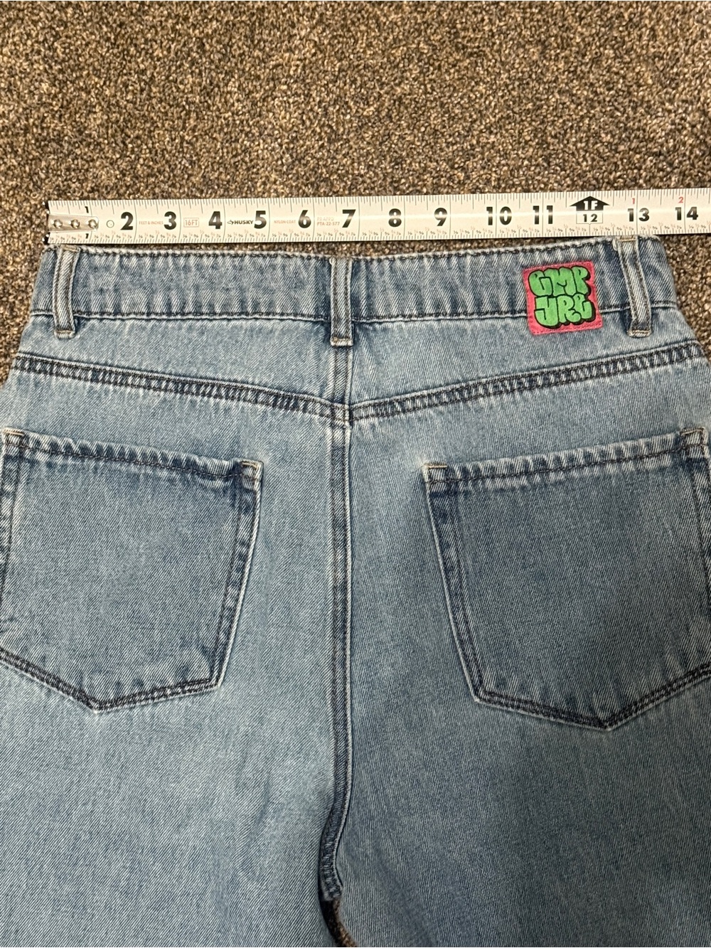 Empyre Y2K Vintage Light Gray High-Waist Straight Leg Baggy Jeans Skater Jeans - Picture 5 of 5